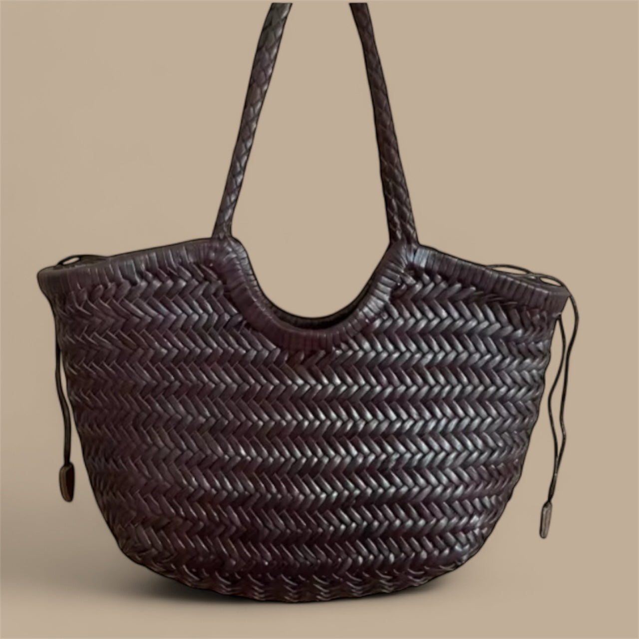 Woven Tote Brown – Handcrafted Leather Bag
