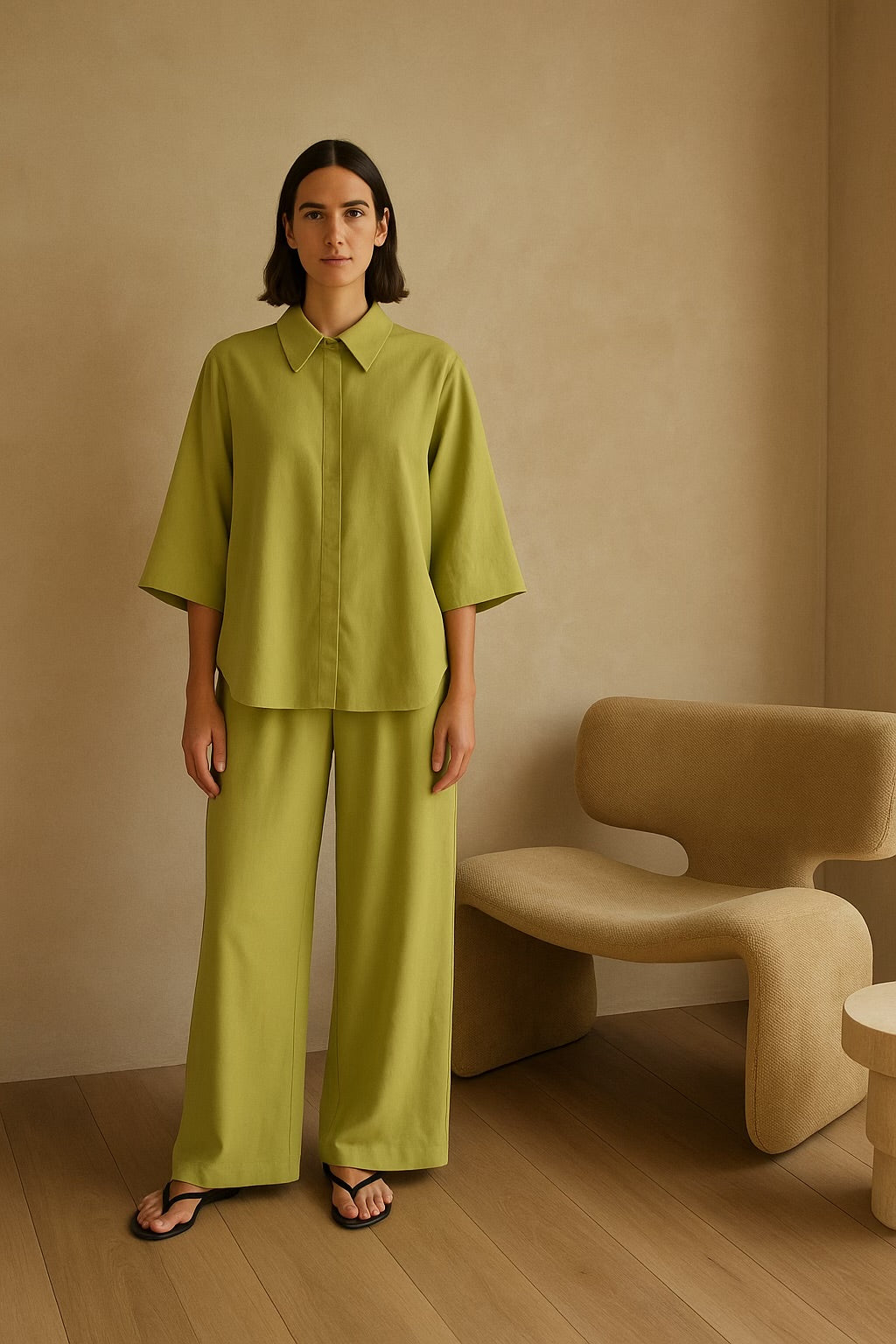 Lime Green Sahara Two Piece Set
