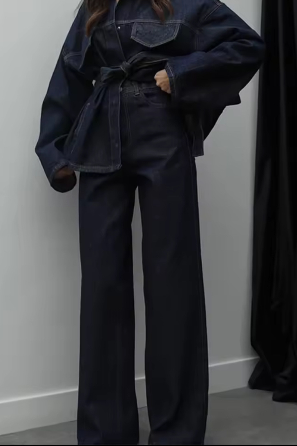 Two piece chic casual jeans set
