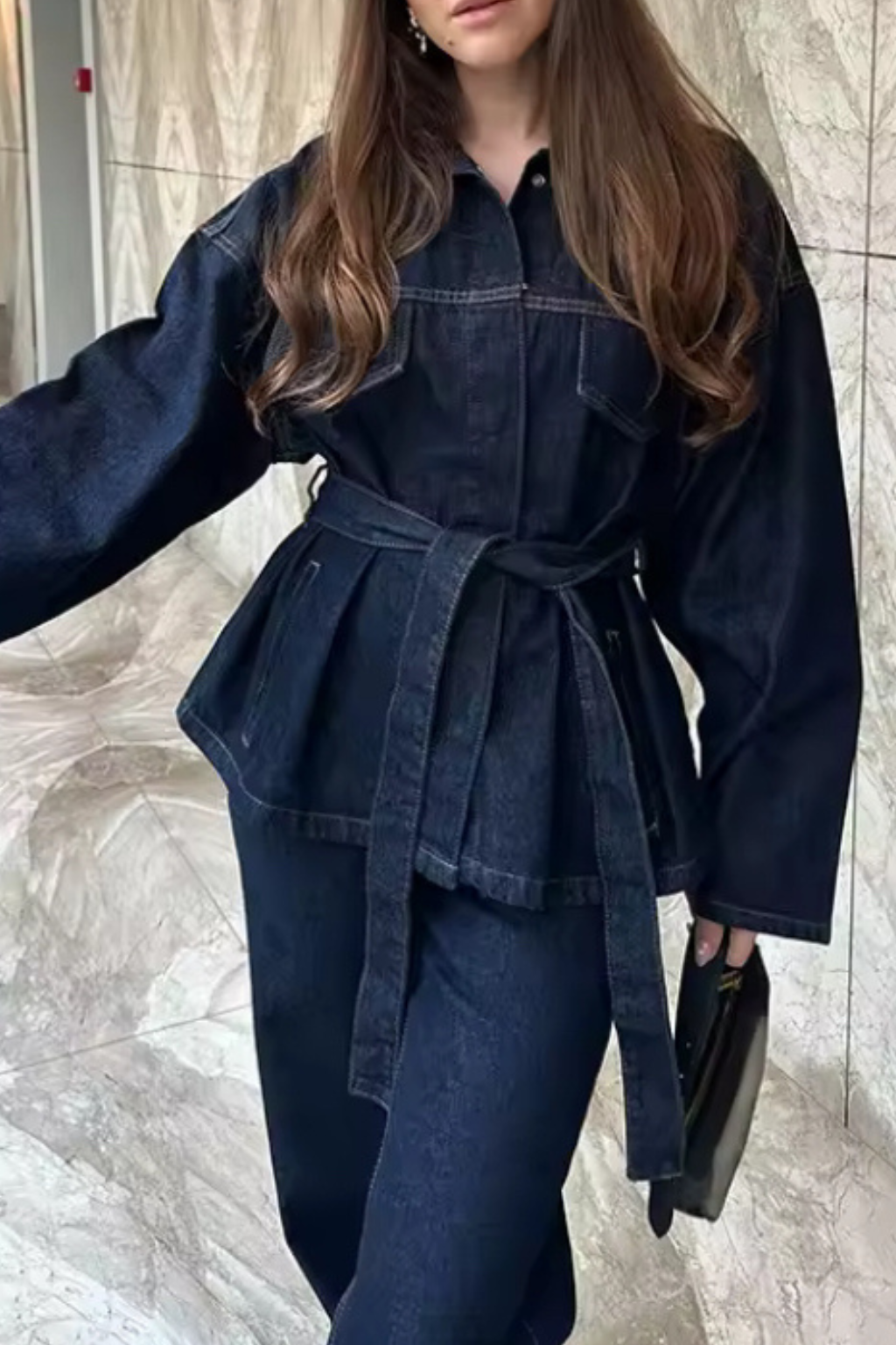 Two piece chic casual jeans set