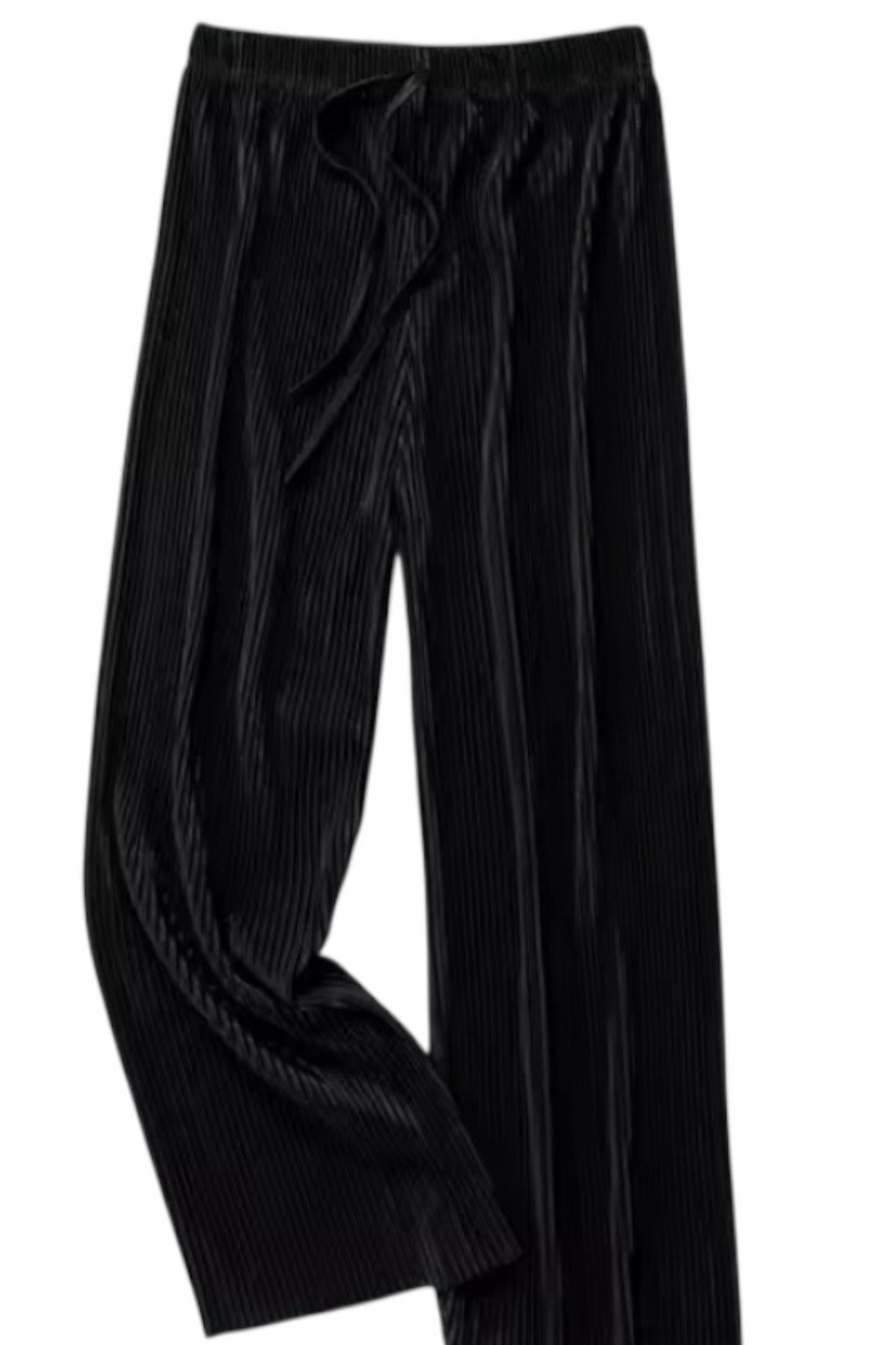 Silk Pleated Wide Leg Trousers