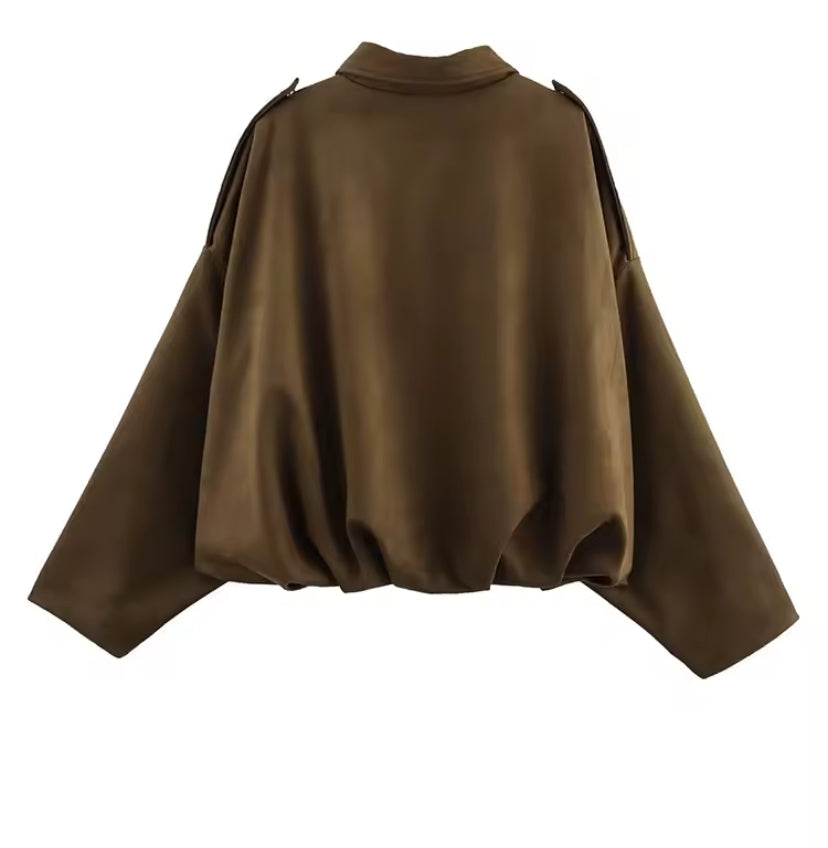 Cosy Oversized Bomber Jacket