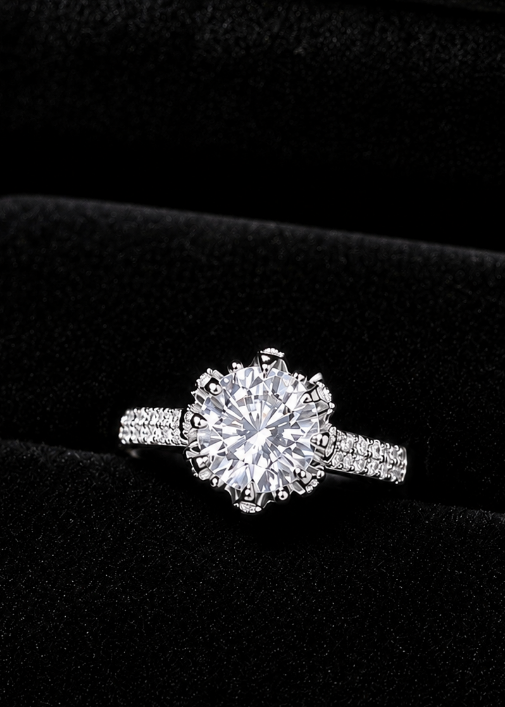 Elegant Morganite Ring with VVS1 Laboratory-Grown Diamond