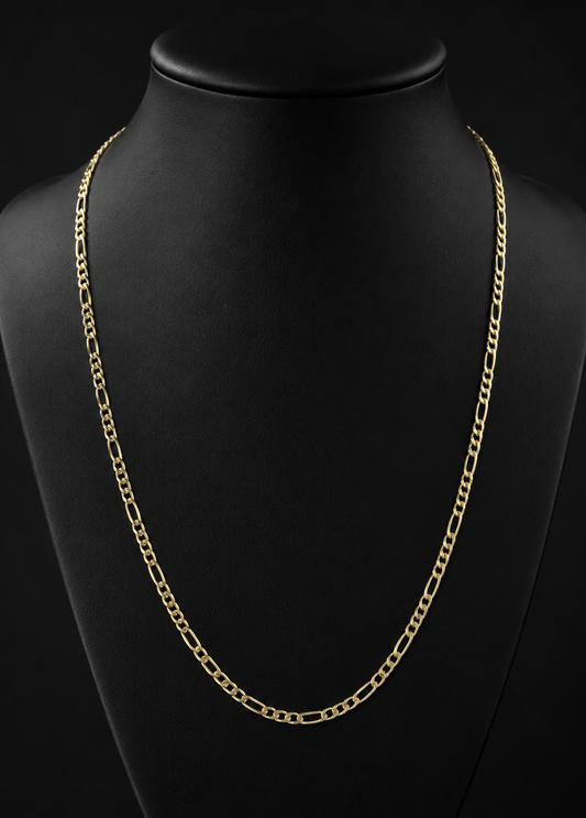 18K Gold Necklace Figaro Chain
60cm (Unisex)
