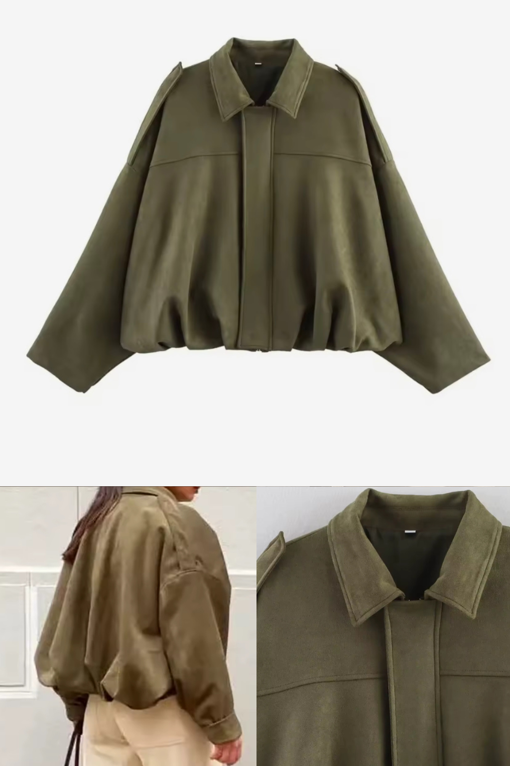 Cosy Oversized Bomber Jacket
