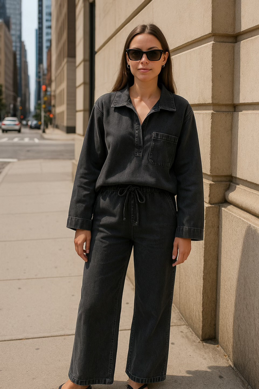 Two piece set: Jeans Top & Jeans Trousers