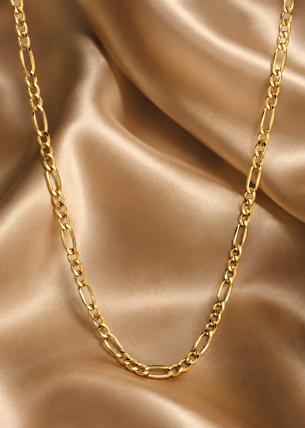 18K Gold Necklace Figaro Chain
60cm (Unisex)