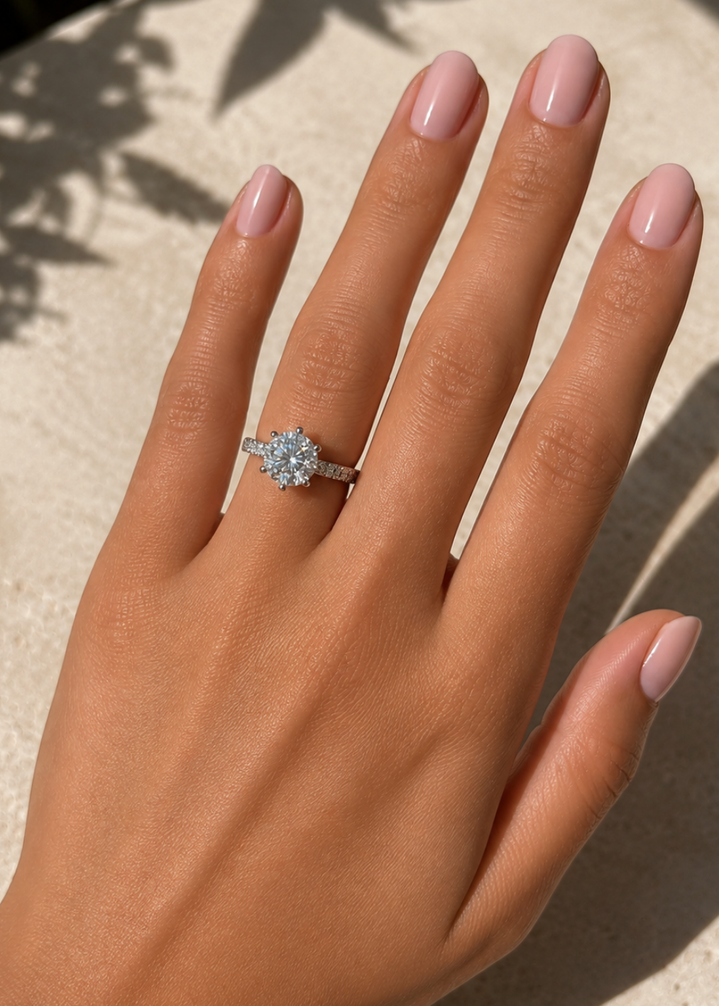 Elegant Morganite Ring with VVS1 Laboratory-Grown Diamond